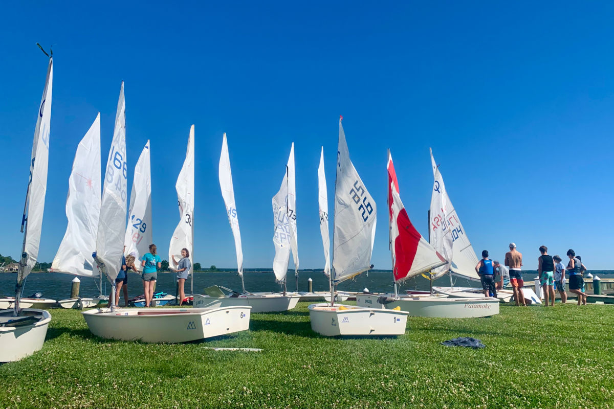 BoatsOnLand Sailboats on land at Cambridge Yacht Club